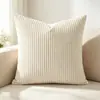 Funda de Almohada de Felpa Amazon Corduroy de Costilla 2.5 Funda de Cojín Multicolor Rayada Cojín de Sofá Superventas Transfronterizo