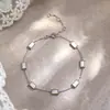 Pulsera de Cubo de Azúcar de Plata de Ley S925 con Nácar Blanco para Mujer, Accesorio de Mano de Lujo Ligero de Moda Japonesa, Joyería de Moda con Diseño Versátil de Nicho