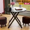 Mesa de Comedor Plegable, Mesa Redonda para el Hogar, Mesa de Balcón, Mesa de Negociación, Mesa Portátil para Barbacoa de Viaje al Aire Libre, Estilo Lujo Ligero