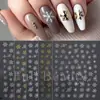 Belleza Completa Transfronteriza Nuevas Pegatinas Navideñas para Uñas Ins Pegatinas Doradas de Copos de Nieve Navideños para Uñas