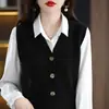 Chaleco de Punto para Mujer Otoño 2026 Cárdigan con Cuello en V Cardigan con Botones Chaleco Chaqueta Venta al por Mayor Dropshipping