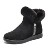 Botas de Nieve para Mujer, Botines Cálidos con Forro de Felpa, Zapatos de Algodón Engrosados, Zapatos de Madre para Mujer, Zapatos para Mujer de Talla Grande, Engrosados y Cálidos de Invierno