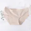 Ropa interior de algodón sin costuras para mujer, cintura media, entrepierna de algodón transpirable, bragas simples que realzan las caderas