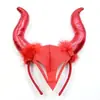 Hebilla de Cuerno de Demonio para Halloween Aro para el Cabello Accesorios para Fiesta de Disfraces de Fantasma Accesorios para Fiesta de Graduación Cuerno de Toro Headwear Hechizo