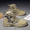 Sapatos de Algodão Quente Espessados de Veludo de Inverno Masculino Sapatos de Trabalho para Canteiro de Obras Masculino Impermeáveis Antiderrapantes Botas Martin de Proteção ao Trabalho Sapatos da Moda