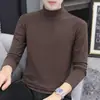 Camisa base térmica de gola alta com zíper parcial para outono e inverno, camiseta de manga longa com forro de fleece, camiseta de camada interna com gola média