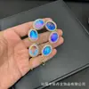 Nuevo Conjunto de Cuentas de Concha de Diamante Checo de Cristal de Colores Joyería Estilo Antiguo Ópalo Juego de Cuatro Piezas Fabricante Mayorista