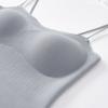 Hermoso Sujetador de Espalda, Camisola de Longitud Media, Capa Interior, Capa Exterior, Ropa Interior Todo en Uno con Almohadillas para el Pecho para Mujeres, Sin Costuras Todo en Uno
