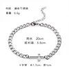 Pulsera de Acero de Titanio para Hombre de Moda de Venta Caliente Transfronteriza con Colgante de Cruz, Diseño de Nicho, Joyería Apilable, Accesorio de Moda para Hombres