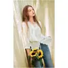 Blusa Nueva de Otoño 2026 Estilo Francés con Escote en V y Ribete de Encaje para Mujer, Top Delgado Blanco con Cinturón de Corbata, Transfronterizo Europeo y Americano
