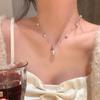 Historia de Mariposa~Collar Colgante de Mariposa Fragancia Francesa Cadena para el Cuello Gargantilla con Borla Accesorios para Mujer