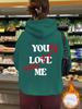 Suéter con capucha casual transfronterizo de eBay europeo y americano YOU LOVE ME nuevo jersey simple de manga larga para mujer