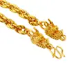 Colar Masculino Personalizado Dominador Banhado a Ouro 18K Ouro Sintético Corrente Grossa Torção Torneira Acessórios para Transmissão ao Vivo Fabricante Atacado