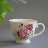 Xícara de Chá de Cerâmica com Alça, Xícara Grande de Flor para Chá Pu'Er, Xícara de Café, Xícara Individual, Xícara do Mestre, Logo Personalizável