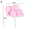 Nueva Decoración Creativa para Pastel de Nube Blanca Nube Multicolor Globo Aerostático Tarjeta para Pastel Decoración de Fiesta