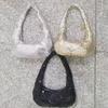 Dulce Fresca Chica Picante Bolso Nuevo para Mujer Bolso de Hombro de Malla Metálica Sentido Avanzado Celebridad de Internet Casual Bolso de Axila con Lentejuelas Plateadas