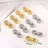 Cierre de Collar Conector Geométrico Hecho a Mano con Cobre Chapado en Oro Real, Cierre de Perla Accesorio para Cordón de Joyería DIY