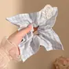 Bufanda Cuadrada de Cuadros Azules Coreana con Lazo, Goma para el Cabello, Diadema de Alta Gama para Mujer, Cuerda para el Cabello, Diadema de Moda, Accesorios para el Cabello