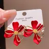 Pendientes de Acrílico Hueco con Forma de Pétalo de Flor Retro Aguja de Plata, Pendientes de Moda Únicos y de Nicho Estilo Hong Kong, Pendientes Elegantes y de Gama Alta