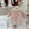 [Sombrero Gratis] ¡Estilo Pequeño Chanel! Nuevo Abrigo de Lana de Invierno para Niñas, Dulce Chaqueta de Lana de Longitud Media para Niños, Moderno