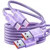 Cable de Datos Trenzado de Nylon Colorido Tipo 120W Carga Rápida Adecuado para Apple 16, Huawei, Honor, Samsung, Xiaomi Tablets