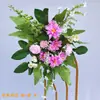 Accesorios de boda arreglo floral de suelo flor phalaenopsis decoración de salón de bodas arreglo floral arte floral decorativo arreglo floral de pasillo