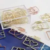 Color de baño metálico Forma de animal Flamenco clip para papel con forma clip para papel 12 opcionales punto transfronterizo