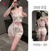 Yesiyeser lencería sexy conjunto de dos piezas de camisola de encaje dulce francés ropa de casa uniforme de chica linda 9865