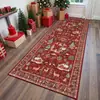 Alfombrillas de Piso Imitación Cachemir Lavadas de Amazon Alfombrillas Decorativas Navideñas Alfombrillas de Piso para Área Grande Pasillo Completo Transfronterizo