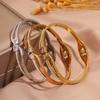 Pulsera para Mujer, Superventas Transfronteriza, Pulsera Abierta Incrustada con Diamantes Cuadrados, Diseño Personalizado, Números Romanos, Pulsera que No se Desvanece