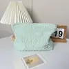Bolsa de Cosméticos con Textura Plegada Interna Bolsa de Almacenamiento para Mujeres Cushion de Aire Labial Bolsa con Cremallera de Viaje Gran Capacidad Portátil Bolsa de Artículos de Tocador