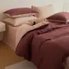 2026 Novo Conjunto de Roupa de Cama de Algodão Quatro Peças 100% Algodão Flanela Escovada Grau para Dormir Nu Lençol de Casa Capa de Edredom Classe A Estilo Simples