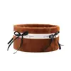Caixa Redonda Grande Fofa de Outono e Inverno com Janela para Floricultura Arranjos Florais, Caixa de Flor Criativa de Copo de Chá com Leite Caramelo, Materiais Florais