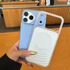 Adecuado para iPhone 18 Pro Max, funda de teléfono magnética con patrón de olas, funda protectora anti-caídas de cobertura total tipo piel Apple 17 16