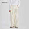 Pantalones nuevos de otoño e invierno para hombre APO pantalones deportivos casuales rectos holgados Joker pantalones de algodón de pierna ligeramente ancha
