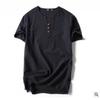Camiseta masculina de linho de estilo chinês de verão de manga curta 2021 nova moda coreana casual camiseta uma geração de cabelo