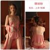 Guiruo Marca Europeia e Americana Sexy Underwear Sexy V-Neck Renda Bordado Sling Pijamas Shorts Home Clothes Set 951