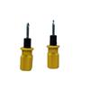Venta al por mayor de fábrica destornillador de cabeza de rábano de doble propósito de 3 pulgadas y 4 pulgadas destornillador amarillo doble desmontable