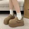 Zapatos Birkenstock de tamaño pequeño, suela gruesa, que aumentan la altura 7 cm, modelo nuevo otoño 2026, mocasines retro sin cordones