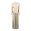 Estilo Criativo 2026 Início do Outono Casual Street Fashion Suéter Gola Redonda Vestido Saia Linha A