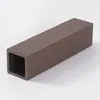 Corrimão quadrado de compósito de madeira-plástico de primeira geração personalizado à prova de umidade anticorrosivo para pátio jardim parque tubo quadrado de corrimão de compósito de madeira-plástico de primeira geração