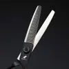 Tijeras de Peluquería Lacadas en Negro, Tijeras para Cortar el Cabello, Tijeras Planas, Tijeras para Flequillo, Tijeras Entresacadoras, Tijeras de Astas, Tijeras de Espina de Pescado, Tijeras Entresacadoras Sin Costura