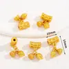 Pingente de Cadeado Gato da Sorte Chinês Tradicional Banhado a Ouro 18K Acessório de Joia Estilo Chinês DIY