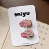 Nuevo Clip BB Pequeño Rojo a Cuadros Lindo Infantil Pasador para Flequillo para Niñas Versátil Pasador de Estrella Accesorio Lateral para el Cabello