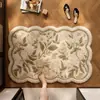 Alfombrilla Absorbente para Suelo de Baño, Felpudo Engrosado, Alfombrilla Antideslizante para Puerta de Inodoro del Hogar, Alfombra de Baño de Cachemira Sintética para Invierno
