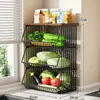 Prateleira de Armazenamento para Mesa, Aparador para Sala de Estar, Organizador em Camadas para Lanches e Copos de Água, Cesta de Armazenamento para Frutas e Vegetais de Cozinha