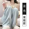 Pantalones Yamamoto de Seda Azul para Mujer, Verano Delgados 2026 Nuevos de Cintura Alta Estilo Perezoso Seda de Hielo Casual Textura Plisada Pantalones de Pierna Ancha