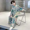 Traje Chinês Dinastia Han para Meninos Roupas Infantis Traje Tang Roupas de Performance Alunos do Ensino Fundamental e Médio Vestido Chinês Roupas de Performance Tendência Nacional