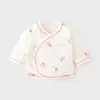 Chaqueta de Medio Espalda para Bebé Recién Nacido, Ropa Interior Cálida Acolchada de Algodón, Estilo Otoño e Invierno Sin Costuras, Top Delgado de Algodón de Estilo Monje para Bebés de 40 g