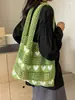 Bolsa tejida de gran capacidad calada, bolsa de compras para mujer, bolsa de punto, bolso de nuevo estilo con forma de corazón, bolsa de playa, bolso para mujer